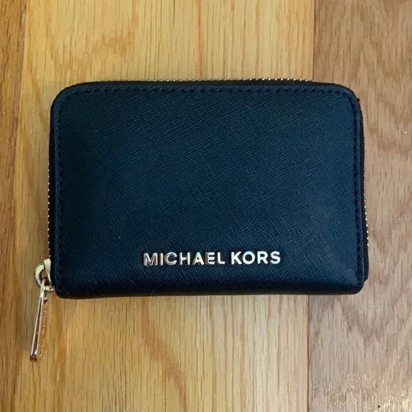Small black mk wallet hot sale